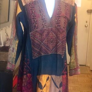 Vintage patchwork maxi dress